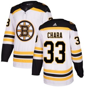 Män NHL Boston Bruins Tröja Zdeno Chara #33 Authentic Vit Borta